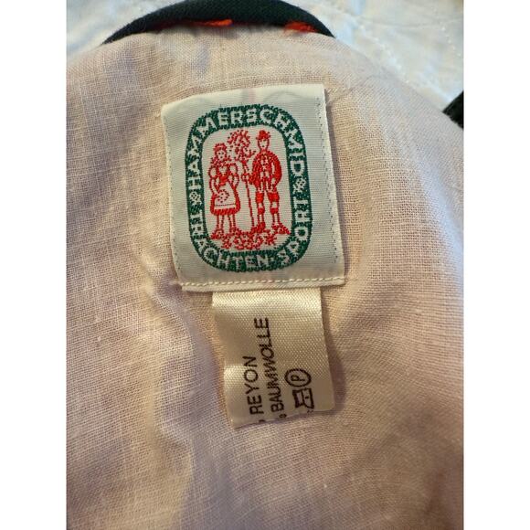 Hammererschmid Trachten Dirndl Dress Red Green Oktoberfest 100% Cotton SZ Small - Picture 9 of 9